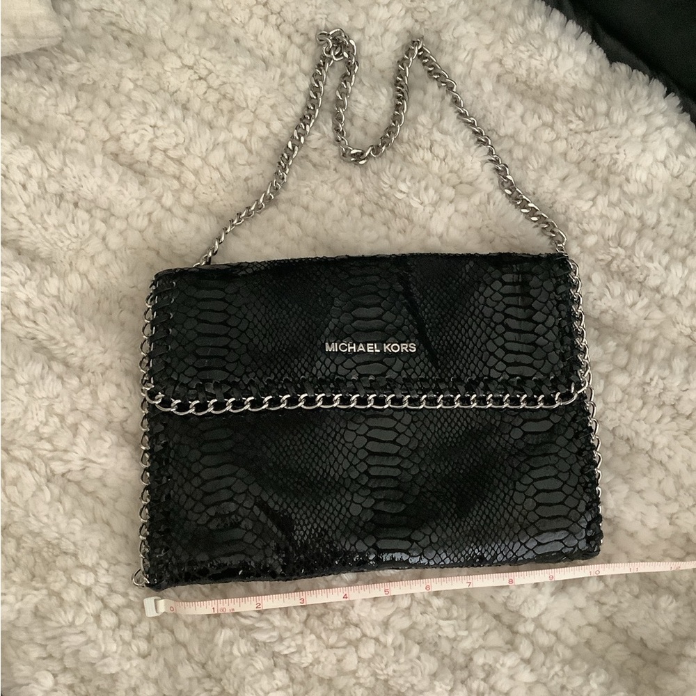 Michael Kors Black Snake Print Bag Like New